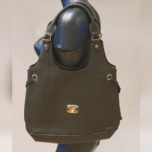 Jimmy Choo tote bag in Elephant Gray leather with gold accessories